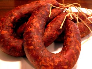 Wurstspezialität der Bretagne: Andouille