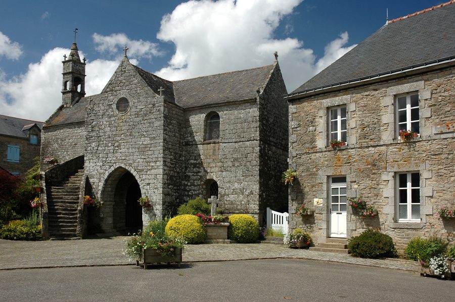 Denkmalgeschützte Chapelle de La Vraie-Croix in La Vraie-Croix im Morbihan