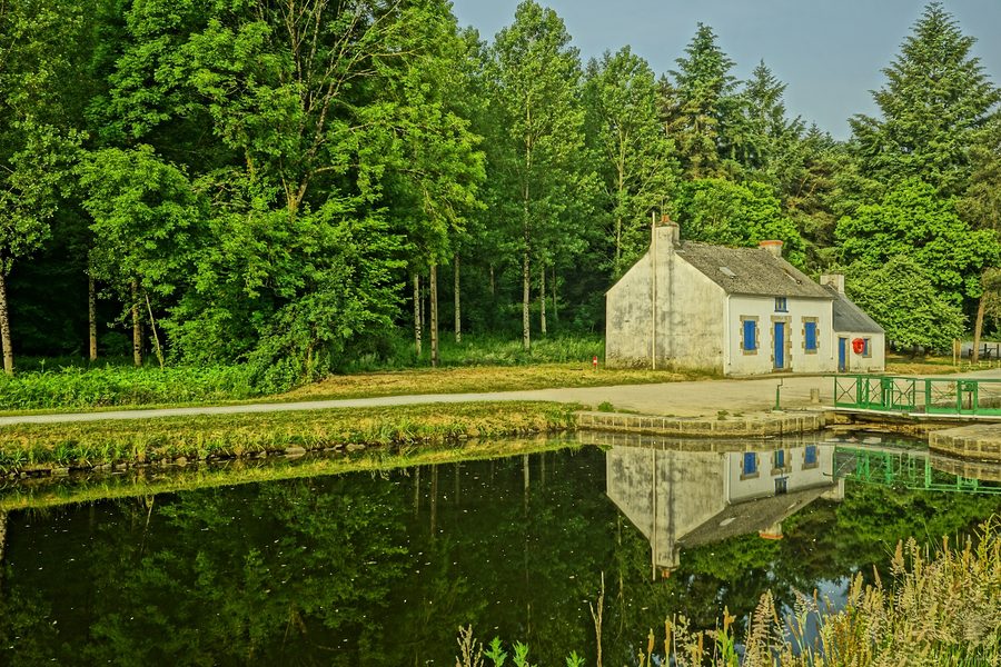 Schleusenwärterhaus an der Schleuse von Minazen in Languidic
