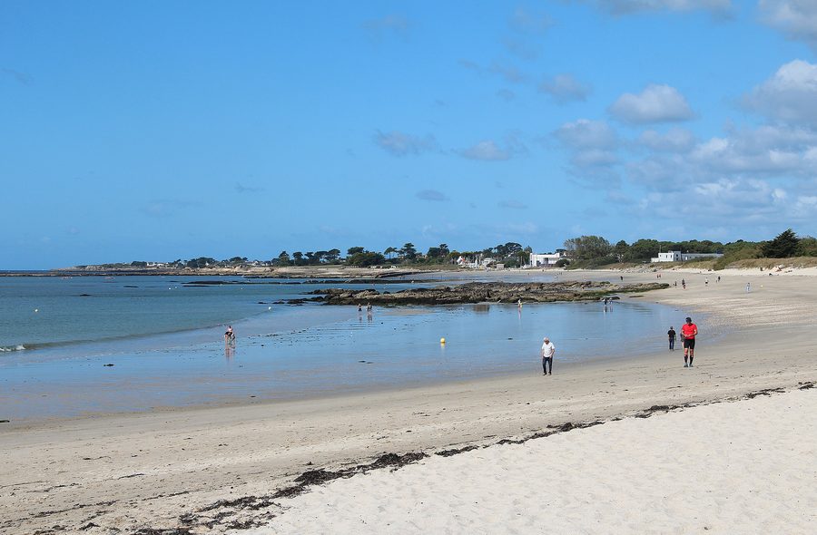 Plage de Kerguélen à Larmor-Plage, dans le Morbihan
