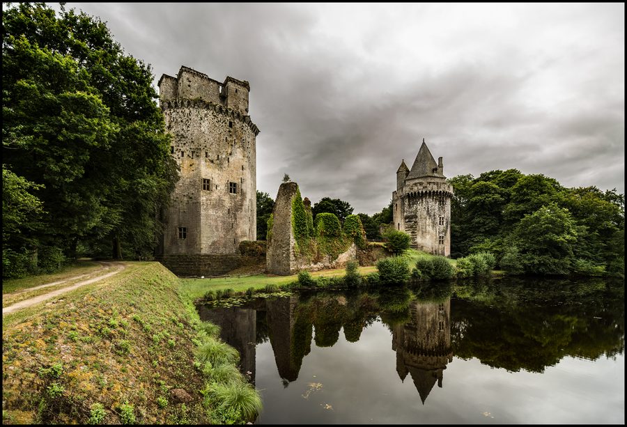 Mittelalterliche Ruine der Forteresse de Largoët in Elven im Département Morbihan