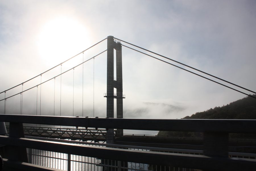 Pont de Térénez bei Rosnoën über dem maritimen Aulne