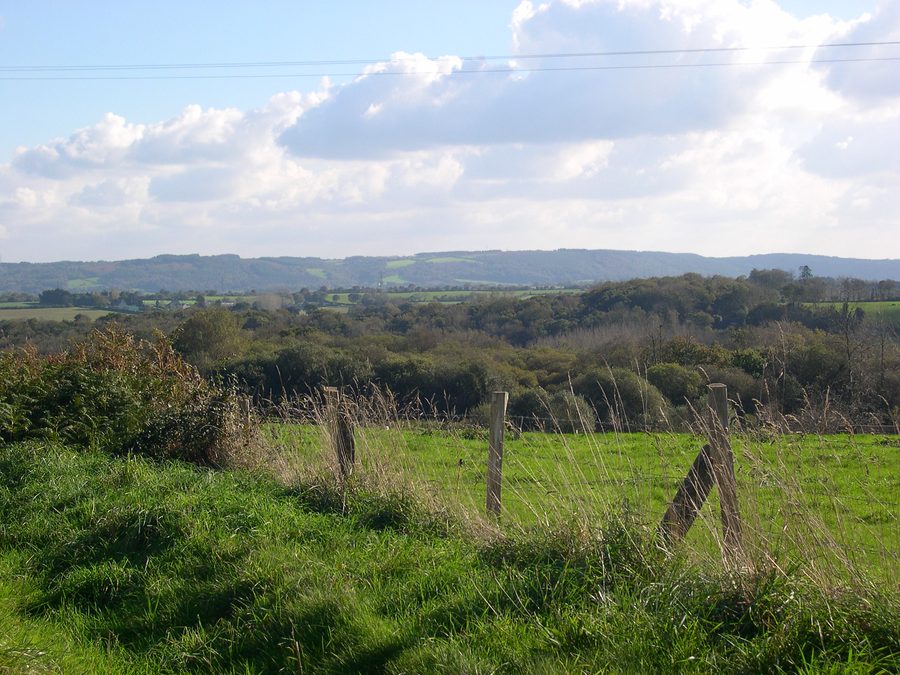 Hügellandschaft bei Plouégat-Moysan