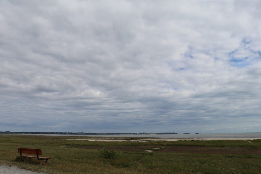 Blick auf die Küste bei Hirel in Richtung Cancale