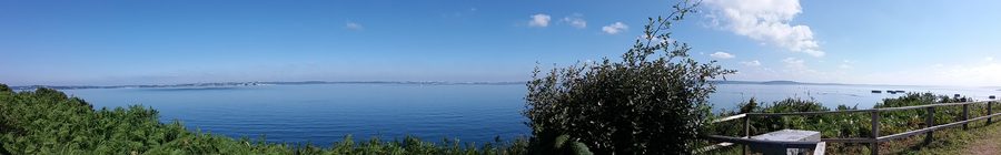 Panorama von der Pointe de Lanvéoc über die Rade de Brest