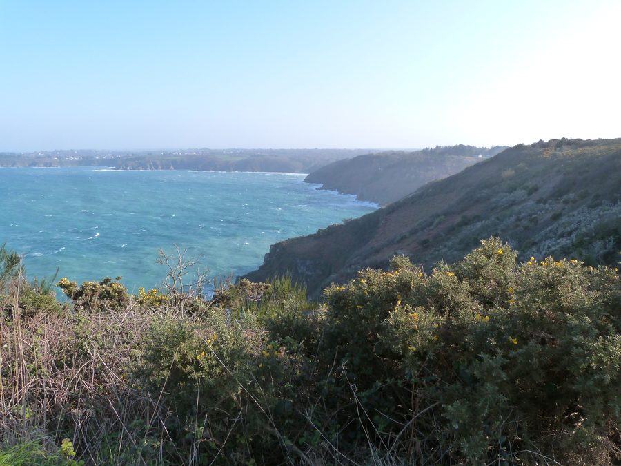 Blick von der Pointe de Plouha auf die Küstenklippen