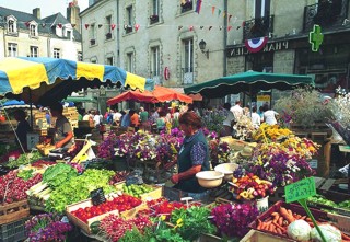 Wochenmarkt Gemüsestand Bretagne